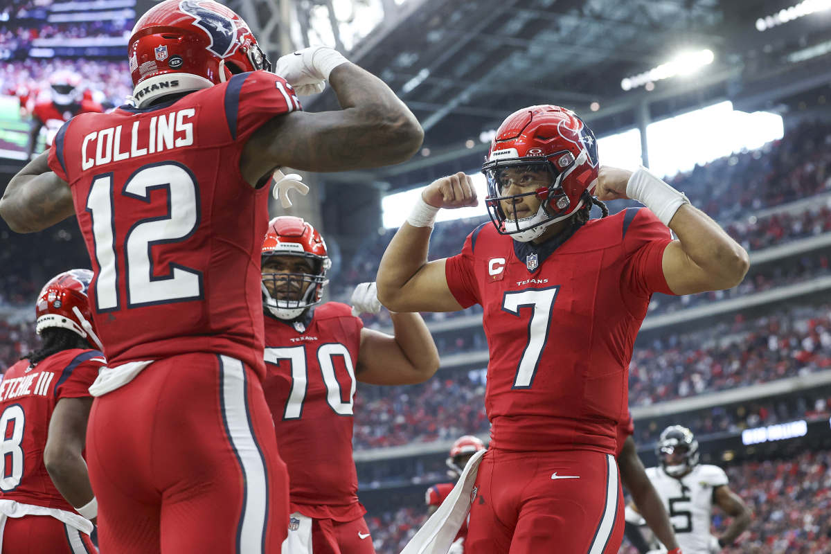 Nico Collins (left) and C.J. Stroud have helped the Houston Texans to a magical 2023 season. 
